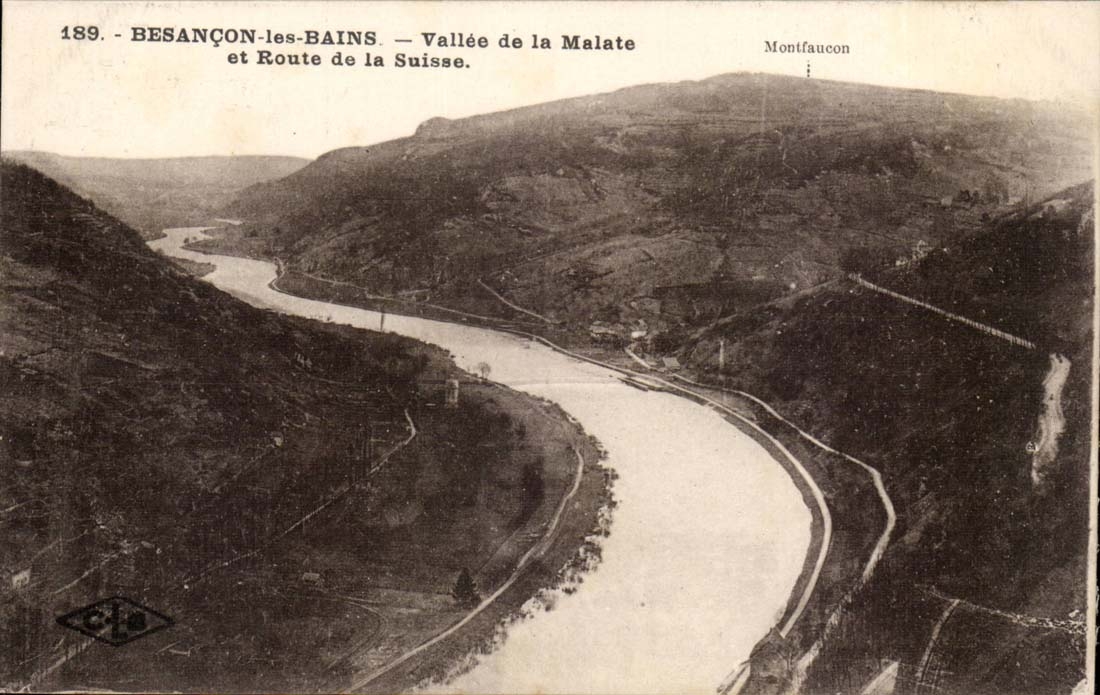 Besancon les Bains CPA Valley of the malate and road of Switzerland