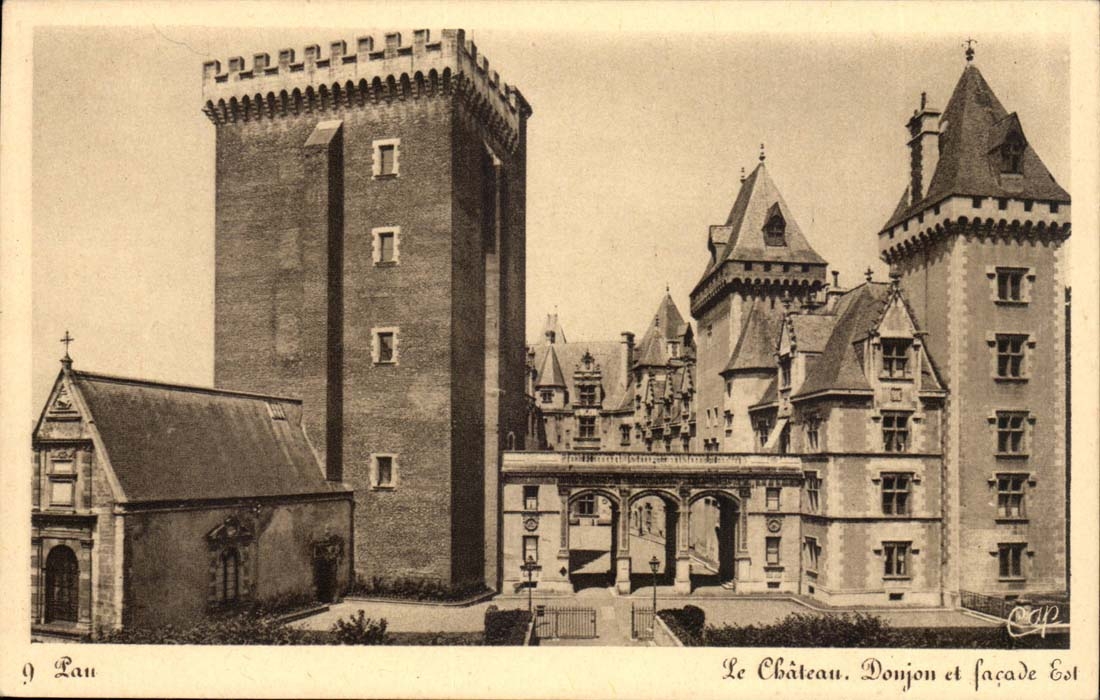 Pau CPA the castle Keep and frontage is