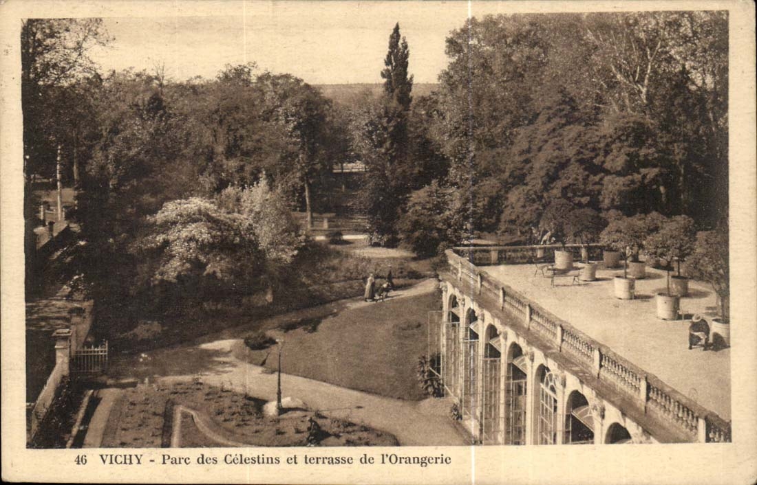 Vichy CPA Park of Celestins and terrace of the Orangery