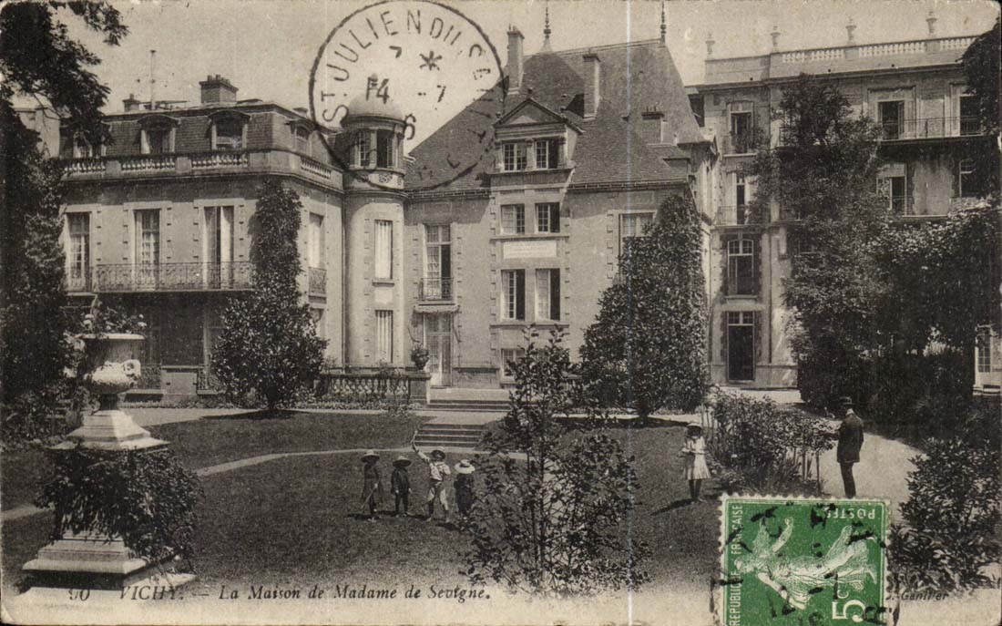 Vichy CPA the house of Madam de SEvigne