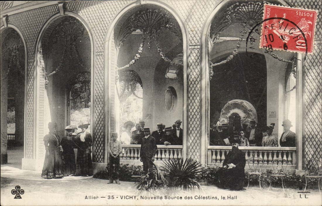 Vichy CPA New source of CElestins the Hall