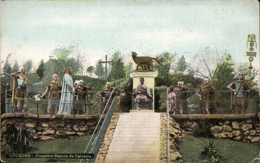 Lourdes CPA First station of the martyrdom