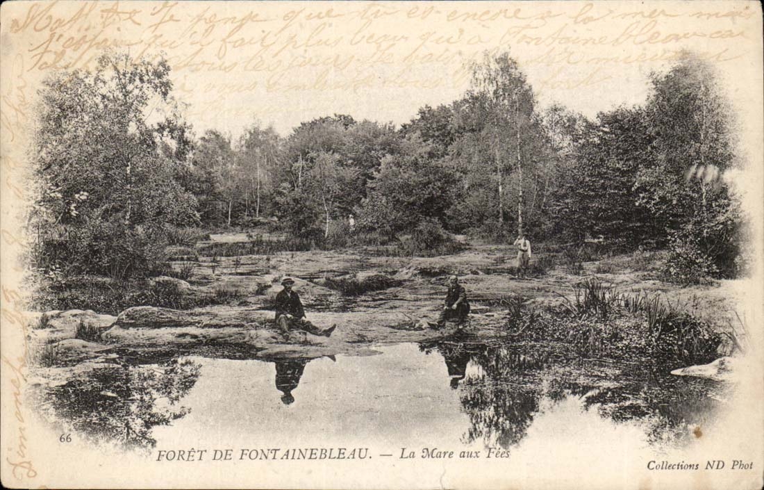 Drill of Fontainebleau CPA the pond with the Fairies