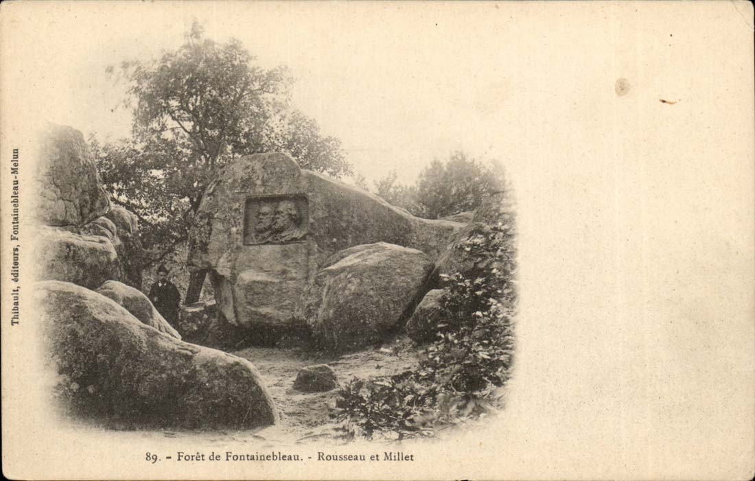 Drill of Fontainebleau CPA Rousseau and Millet