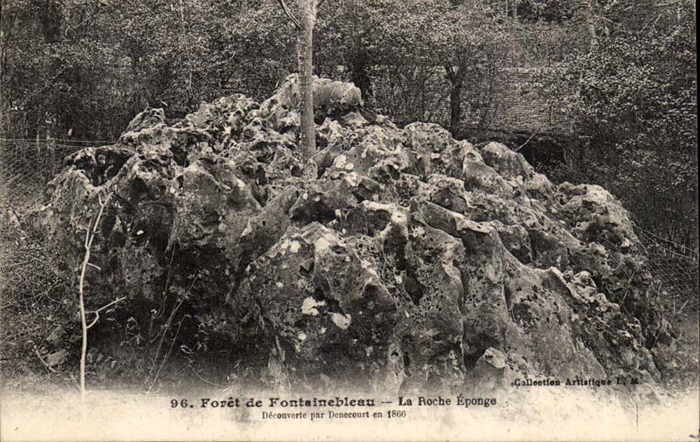 Drill of Fontainebleau CPA the rock sponges