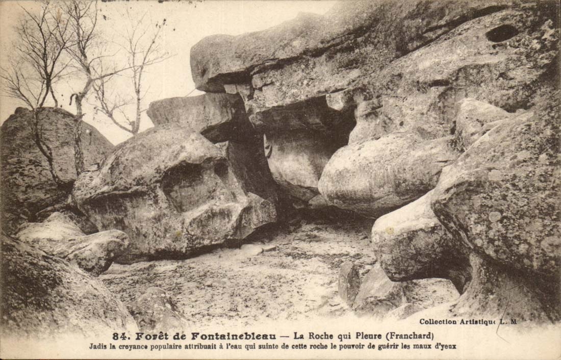 Drill of Fontainebleau CPA Franchard Roche which cries