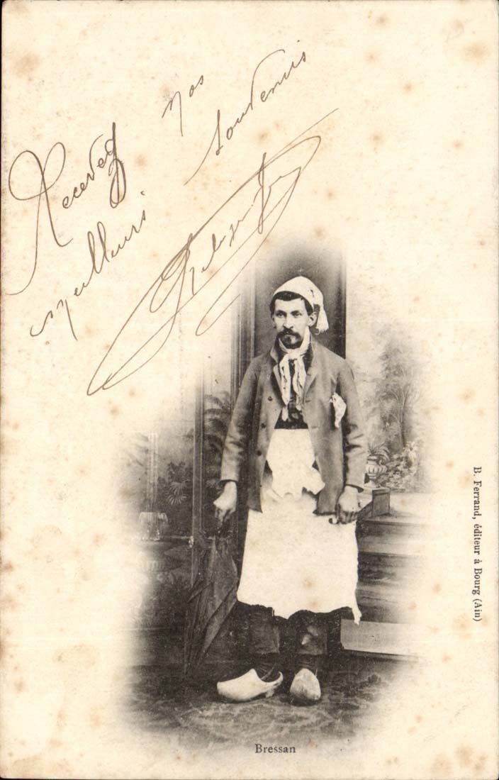 CPA Kostum Bressan Folklore