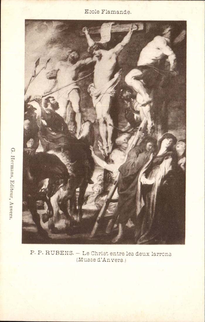 CPA Flemish Ecole Rubens Christ enters the two tears (cathedral of Antwerp)