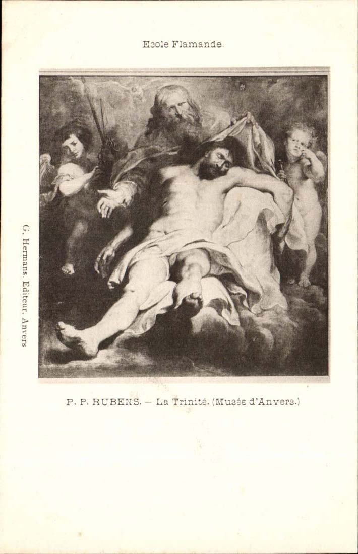 CPA Rubens Flemish School the Trinity (Museum of Antwerp)