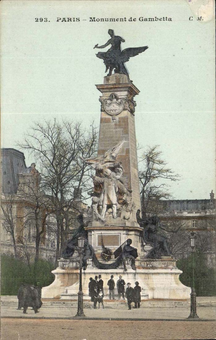 Paris CPA Monument of Gambetta