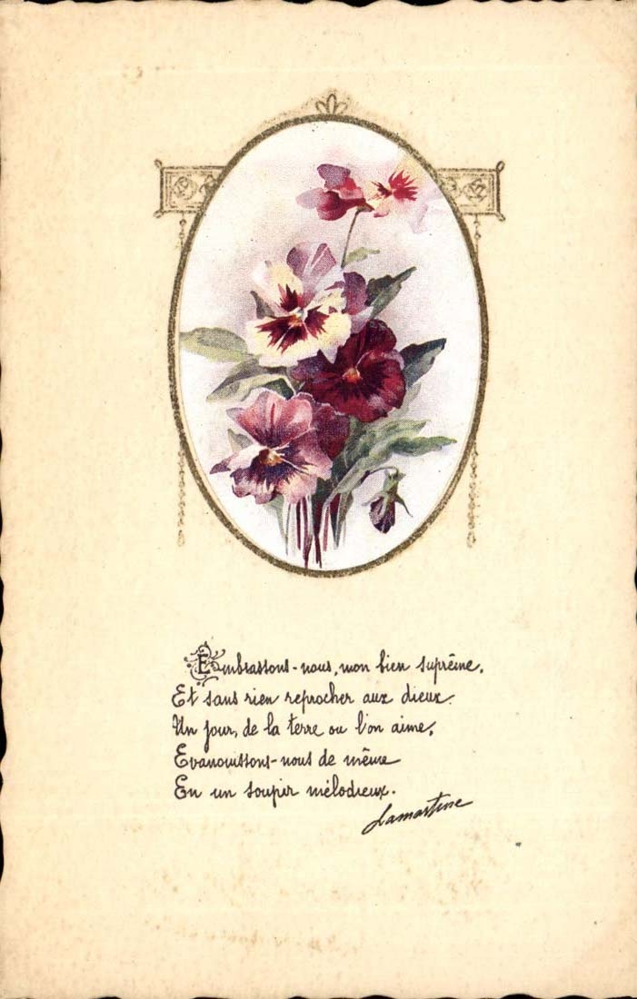 CPA Fantasy Flower Let us embrace Fleurs