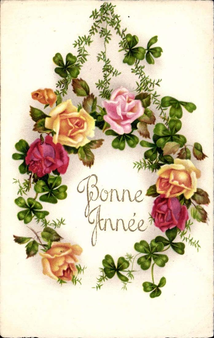 CPA Fantasy Happy New Year Flowers