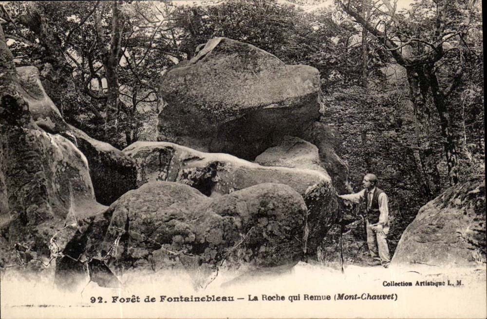 Fontainebleau CPA the drill the Rock which stirs up (Cauvet Mount)
