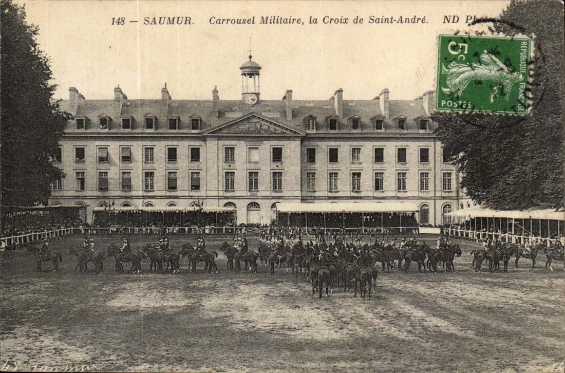 Military Saumur CPA Carousel the cross of Saint Andre