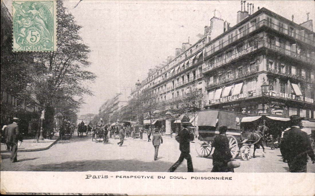 Paris CPA Perspective du boulevard Poissonniere