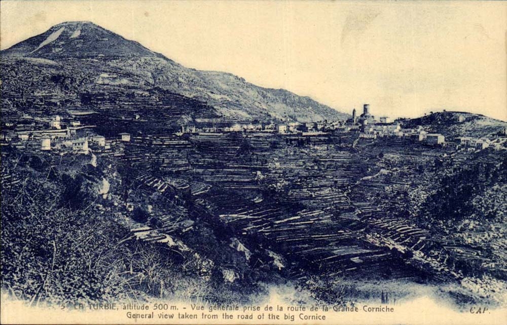 La Turbie CPA View taken of the road of the large cornice