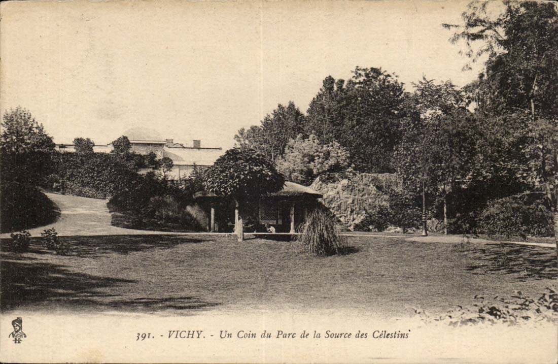 Vichy CPA a corner of the park of the sources of CElestins