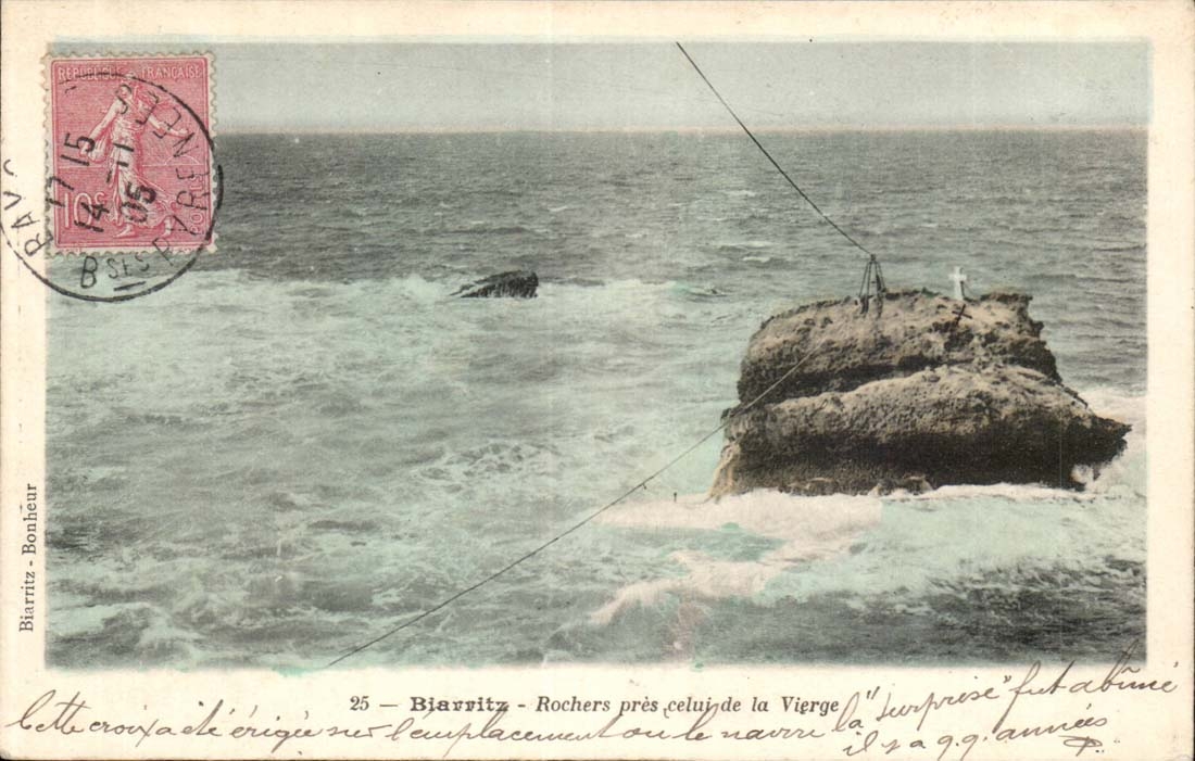 Biarritz CPA Rochers pres celui de la Vierge