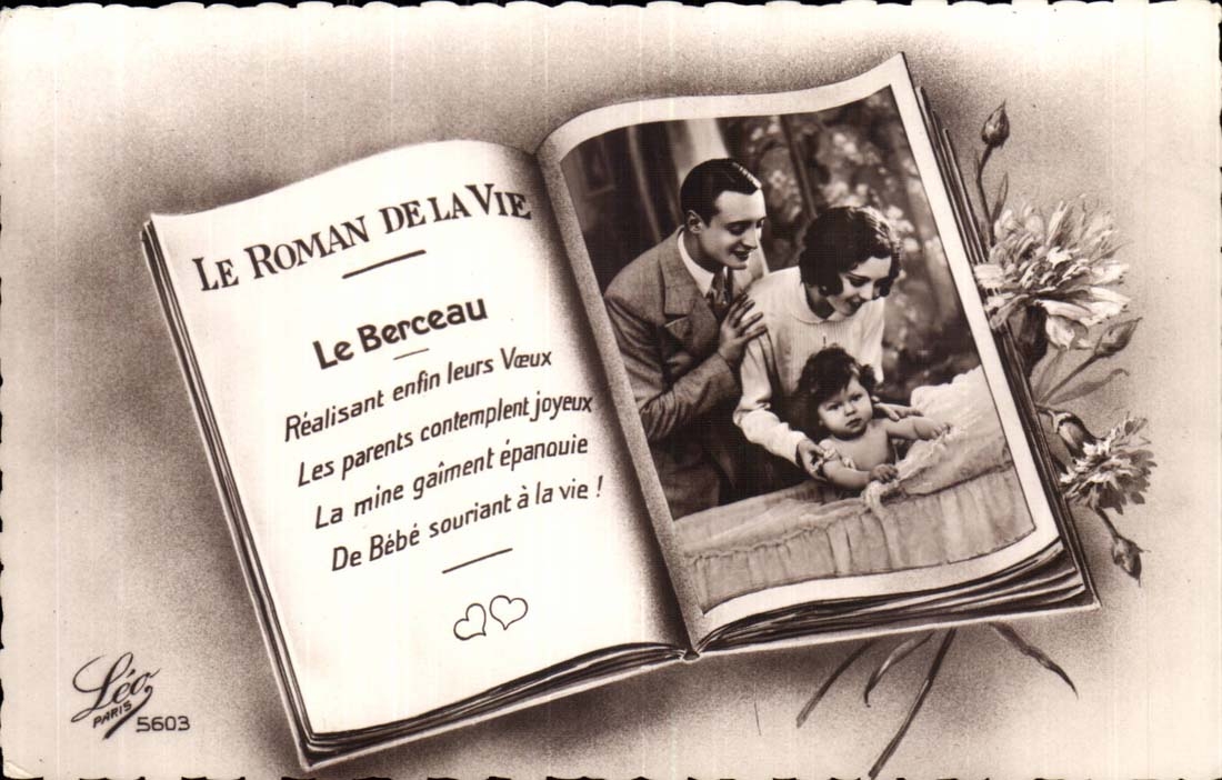 CPA Fantasy Couples the novel of the life the cradle (baby child)