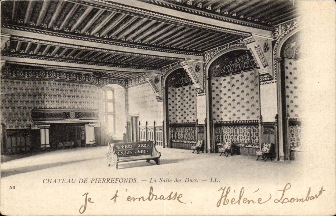 Chateau de Pierrefonds CPA La salle des ducs