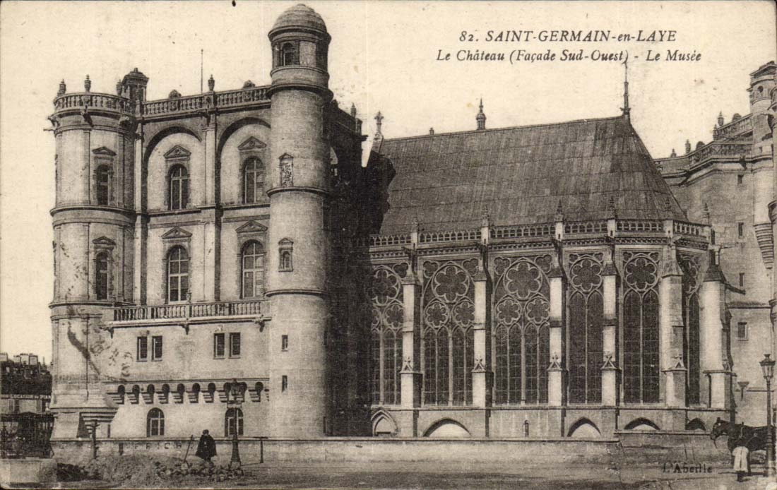 Saint Germain in bush hammer CPA the castle (western southern frontage) the museum