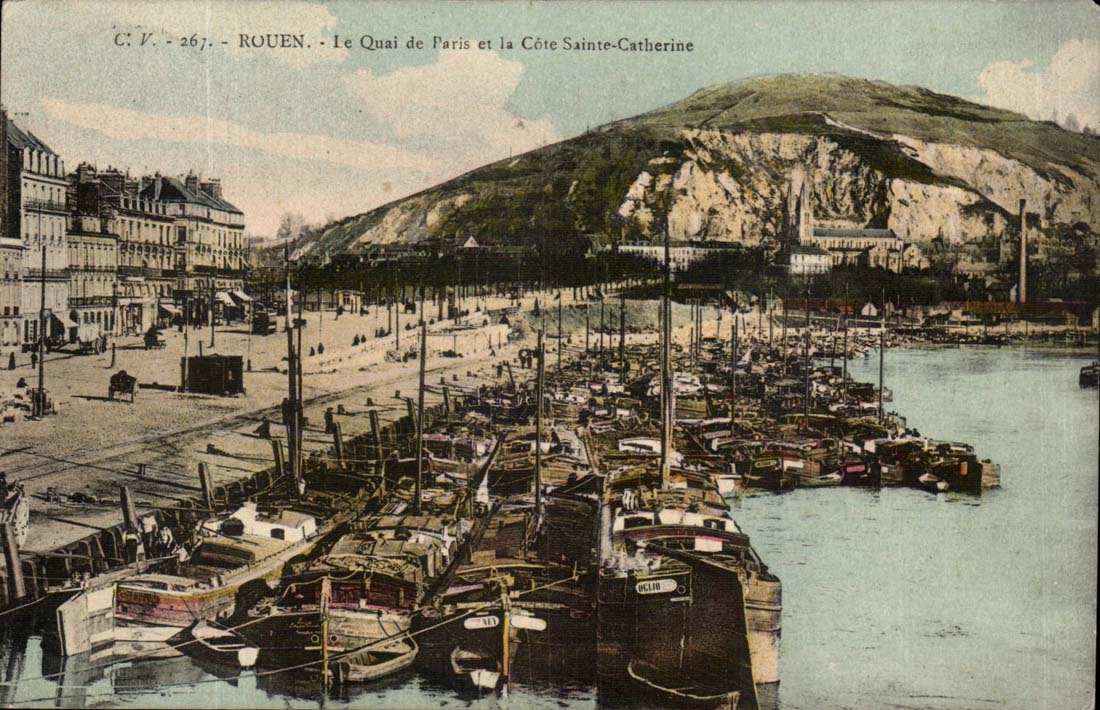 Rouen CPA the quay of Paris and Cote Sainte Catherine
