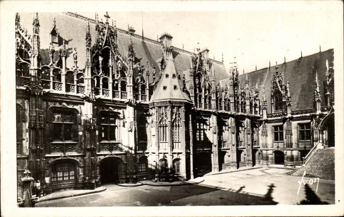 Rouen MODERN CARD the law courts builds in 1499
