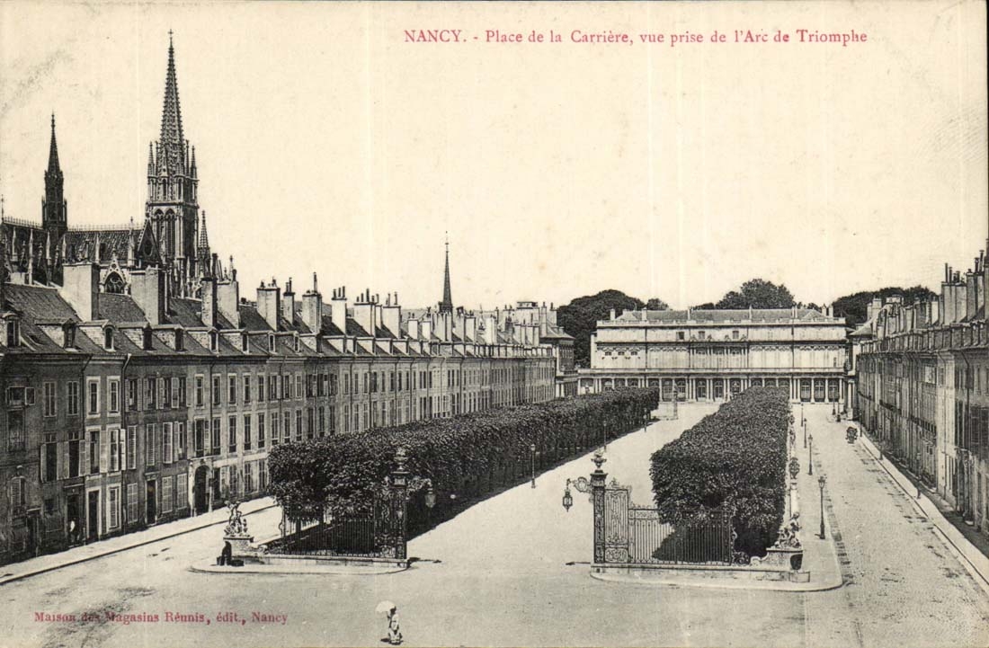 Nancy CPA Place de la carriere vue prise de l'arc de triomphe