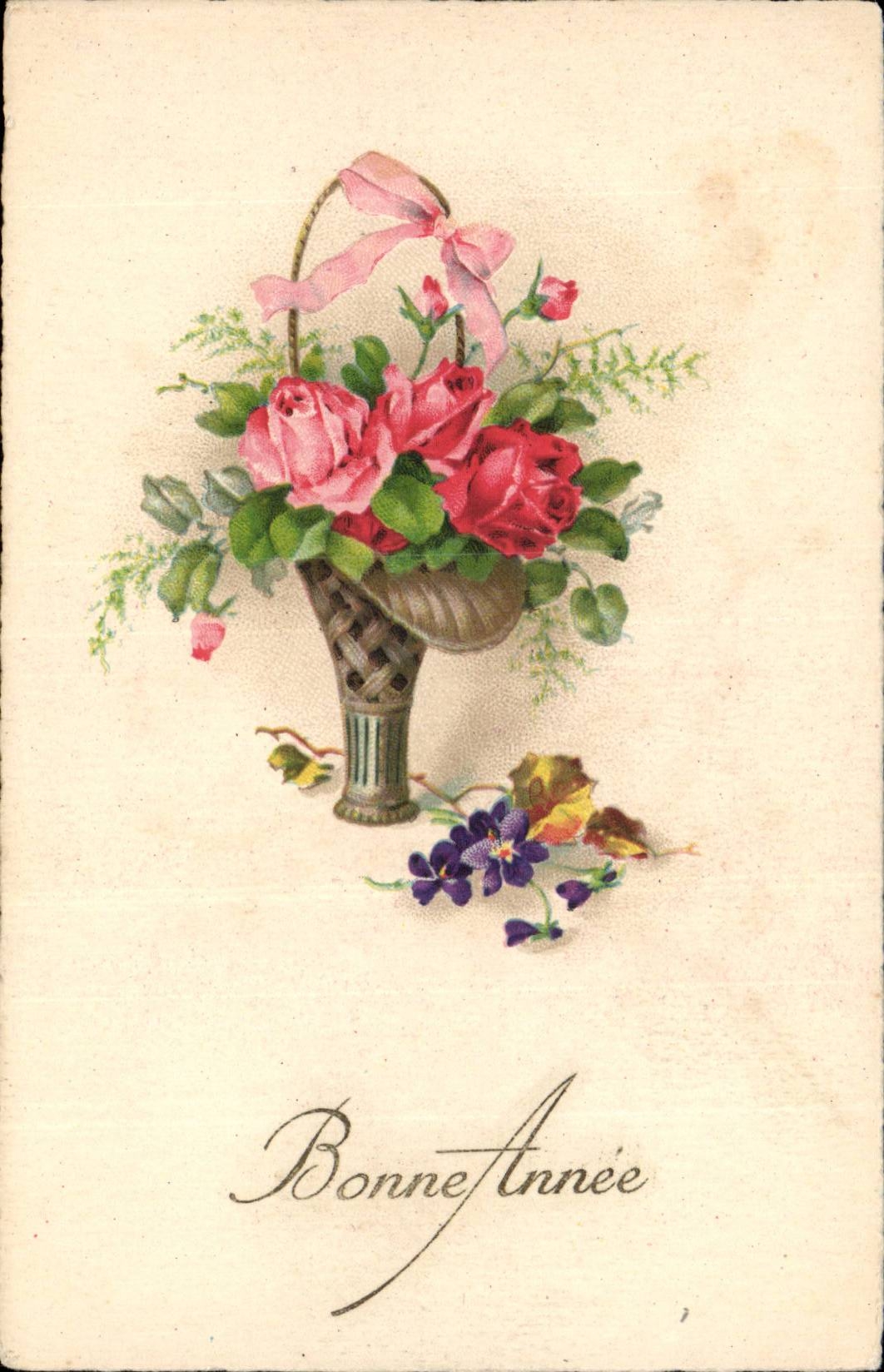 CPA Fantasy Flowers Happy New Year