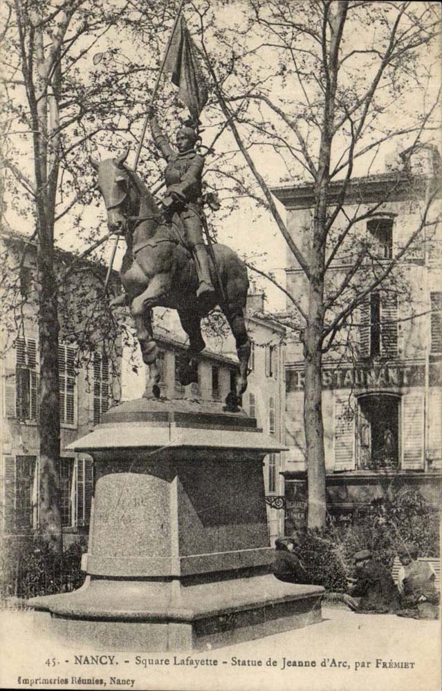 Nancy CPA Square Lafayette Statue de Jeanne d'arc par Fremiet