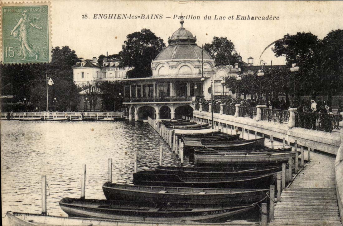 enghien les Bains CPA House of the lake and landing stage