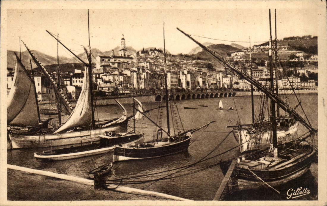 Menton CPA the port and the quay