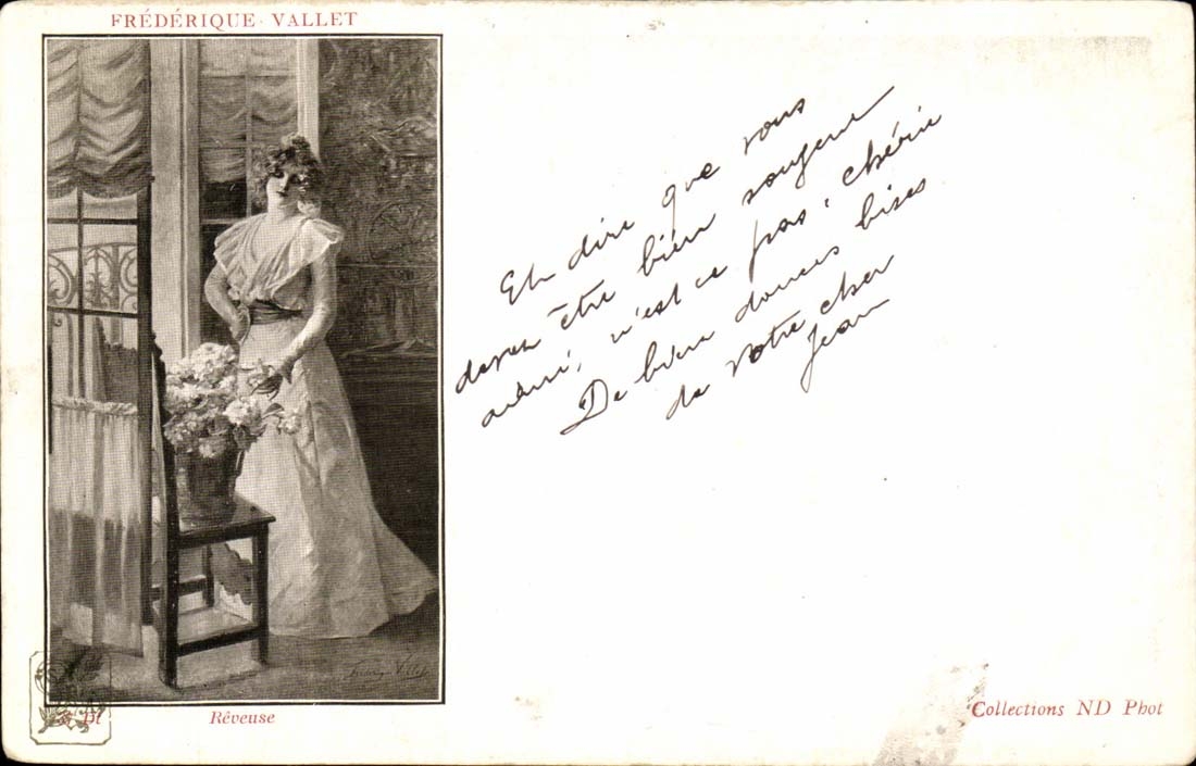 CPA Frederique Servant Reveuse Woman