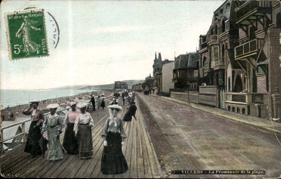 Villers CPA La promenade de la plage