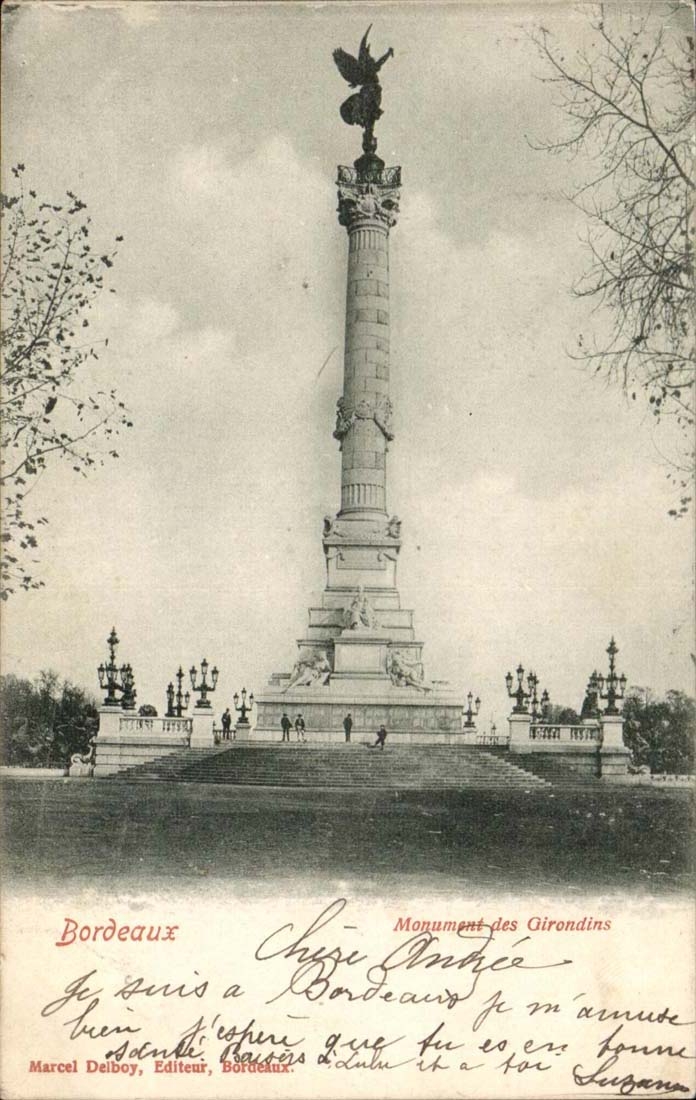 Bordeaux CPA Monument of the Of Gironde ones