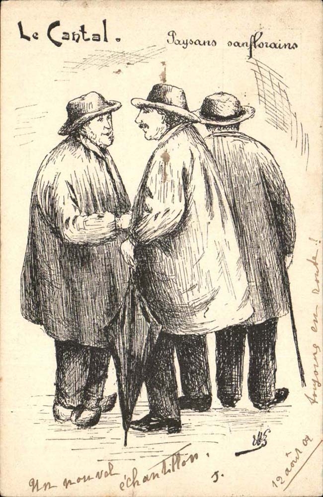Landarbeiter CPA Cantal sanflorains