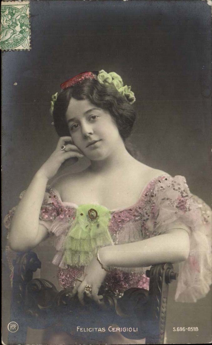 CPA Femme Congratulated Cerigioli