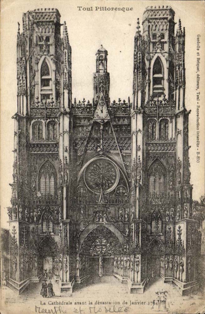 Toul CPA the cathedral before the devastation of January 1794
