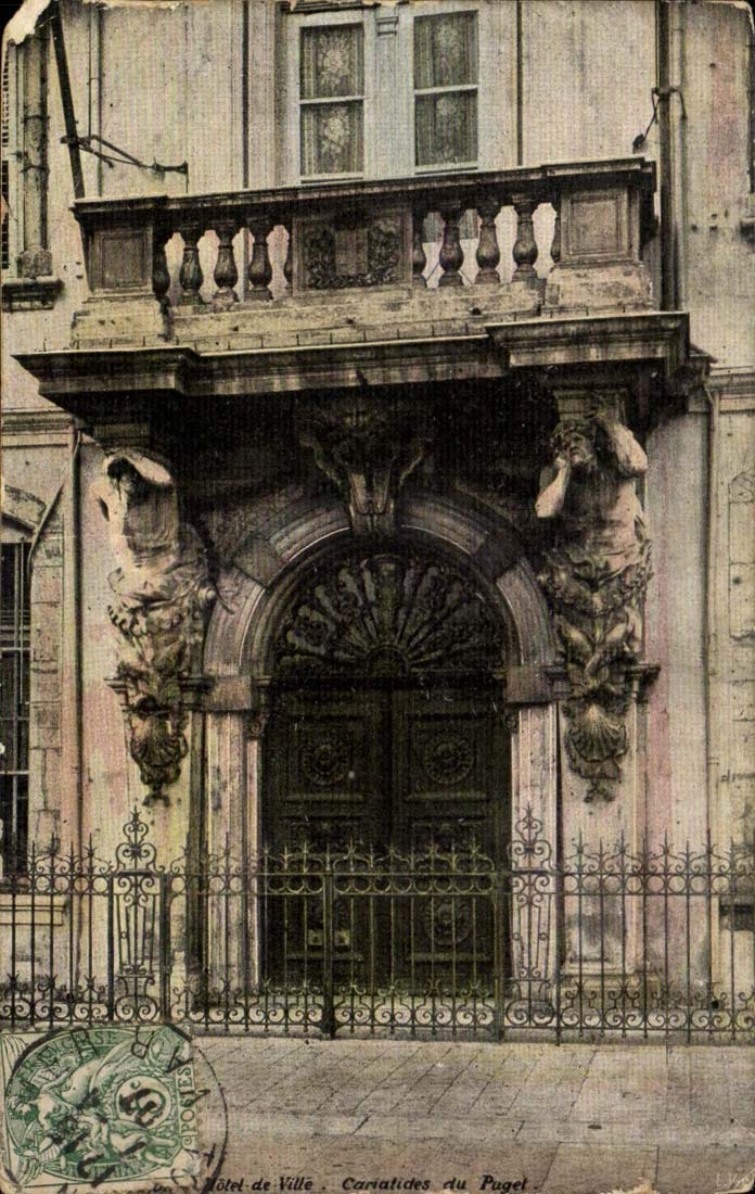 Toulon Town hall CPA Caryatids of Puget