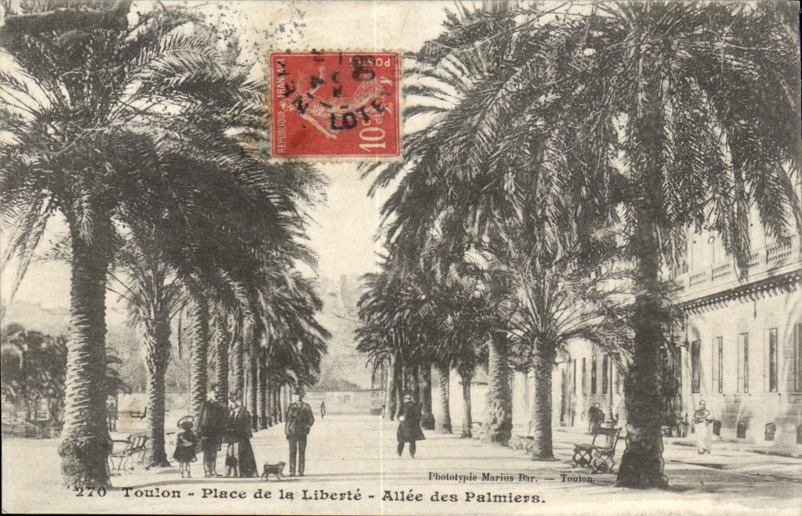 Toulon CPA Places Allee freedom of the palm trees