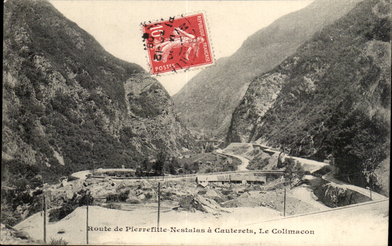 CPA Route de Pierrefitte Nestalas a Cauterest Le colimacon
