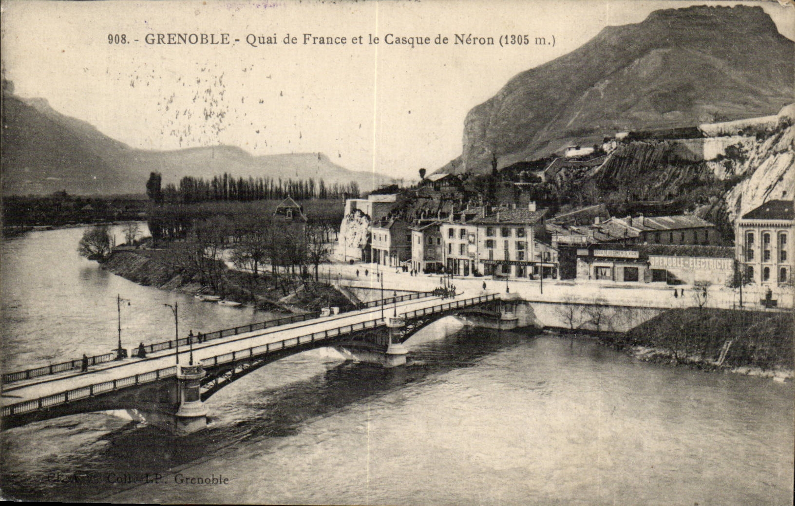 Grenoble CPA Quay of France and the helmet of Neron (1305m)