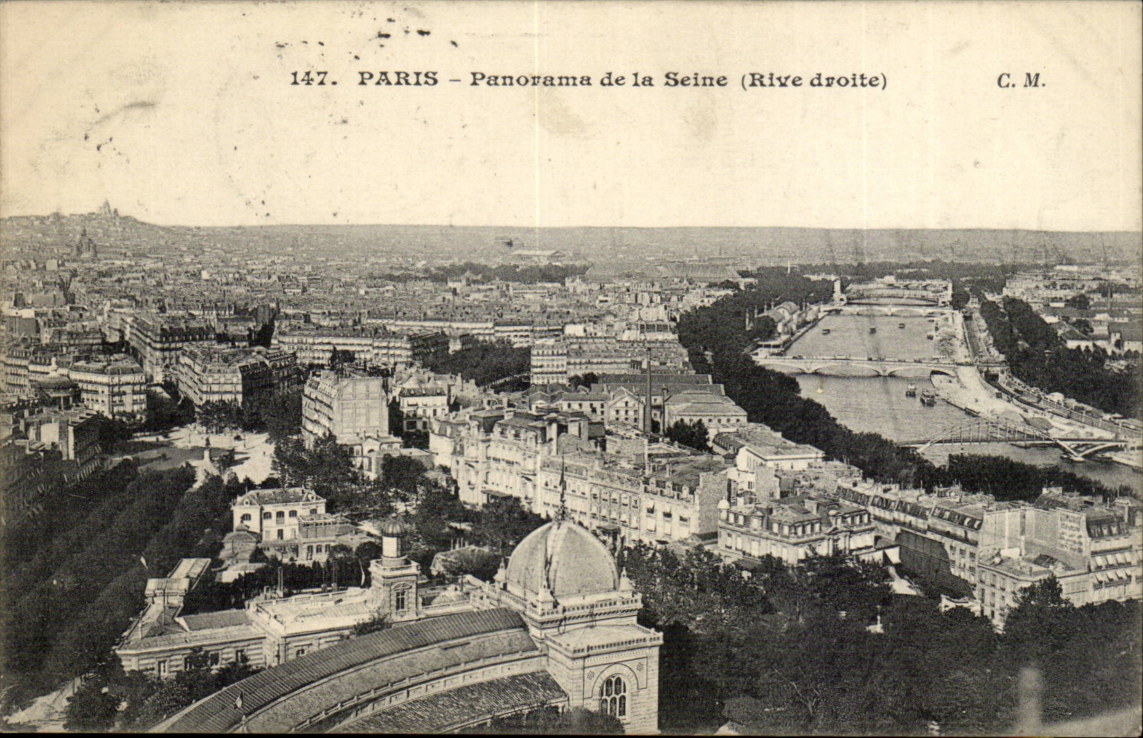 Paris CPA Panorama de la Seine (rive droite)