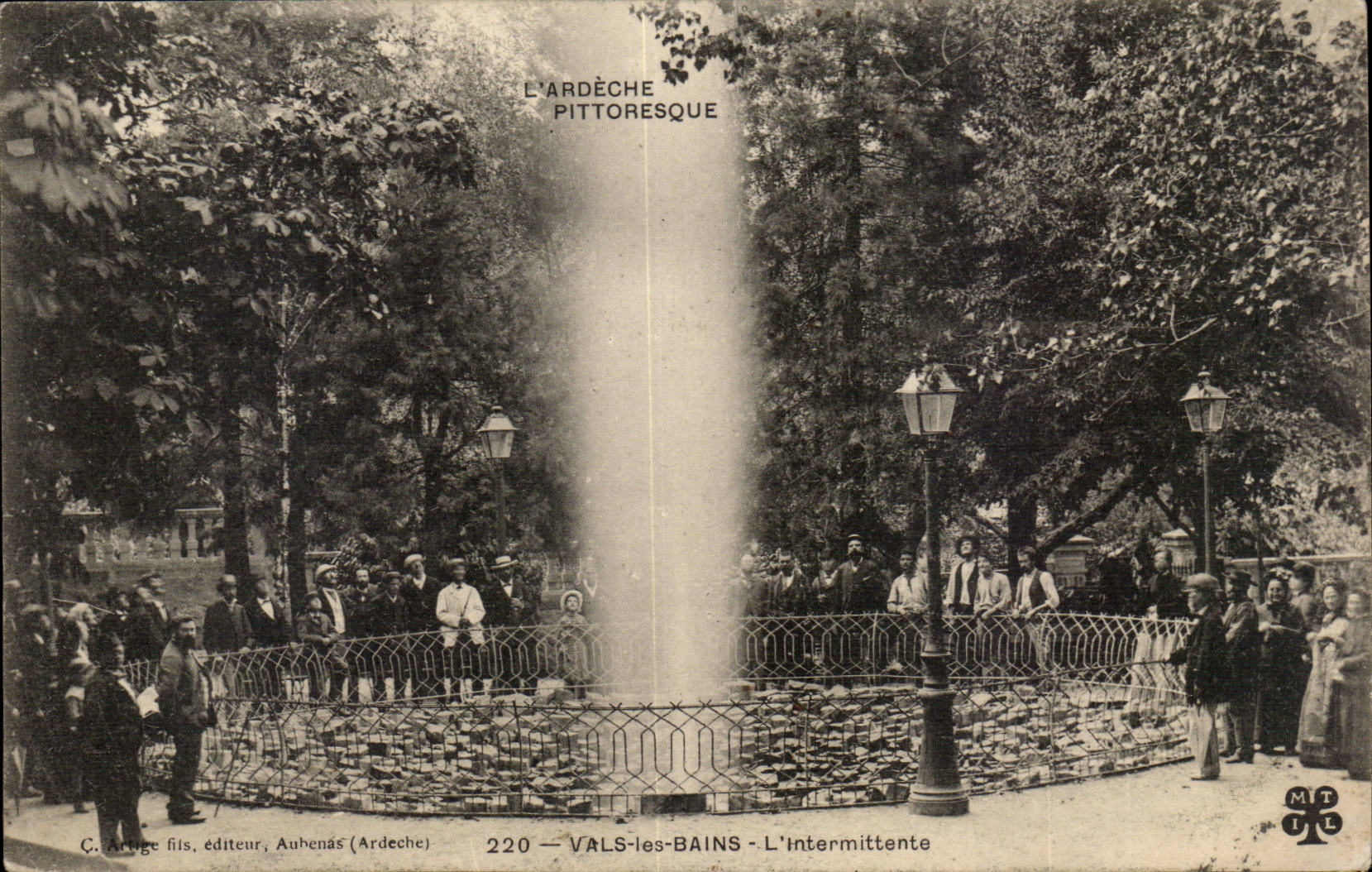 Ardeche CPA Valleys les Bains the aintermittente (very nice shot)