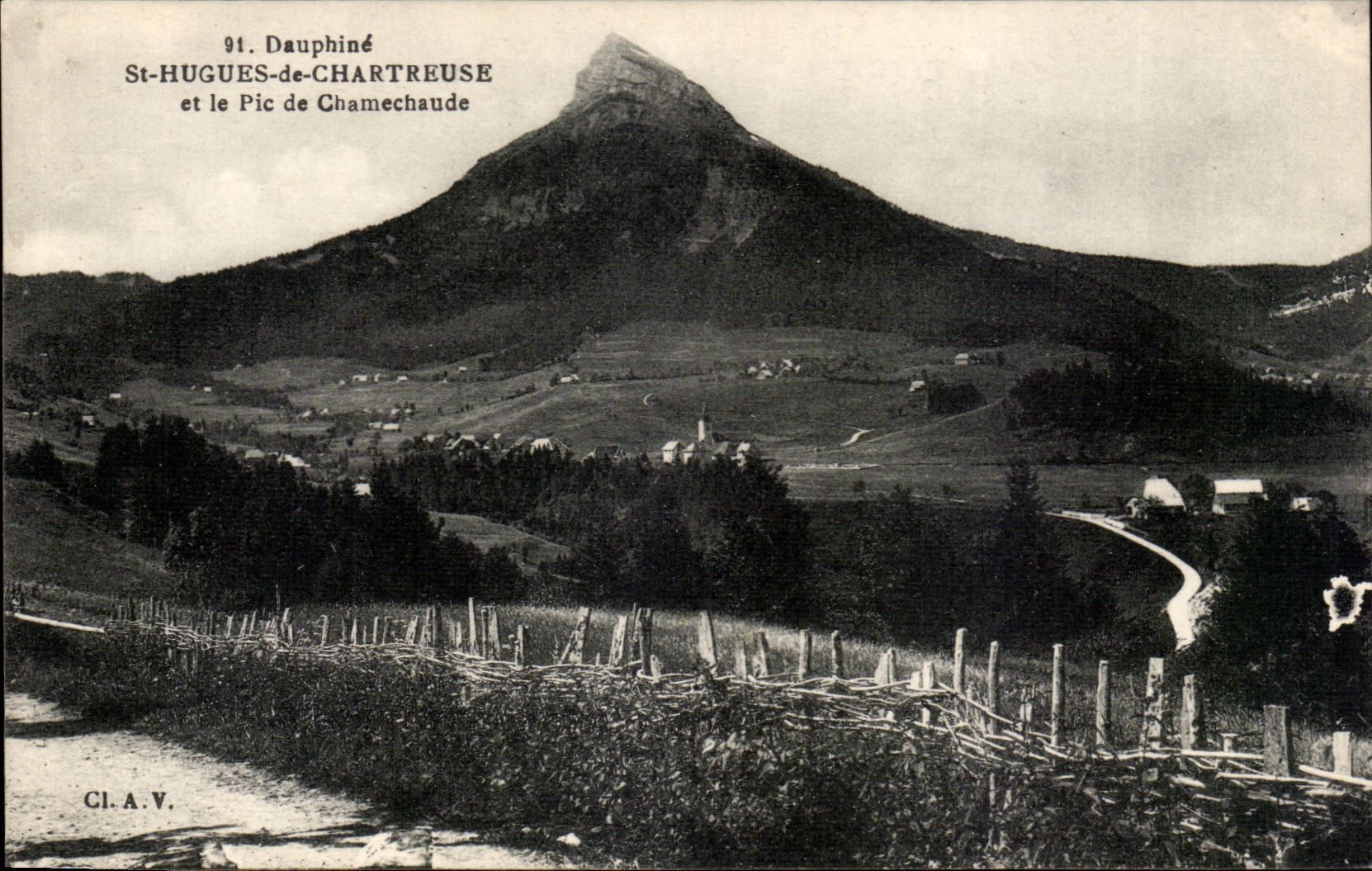 St Hugues Chartreuse and the peak of Chamechaude