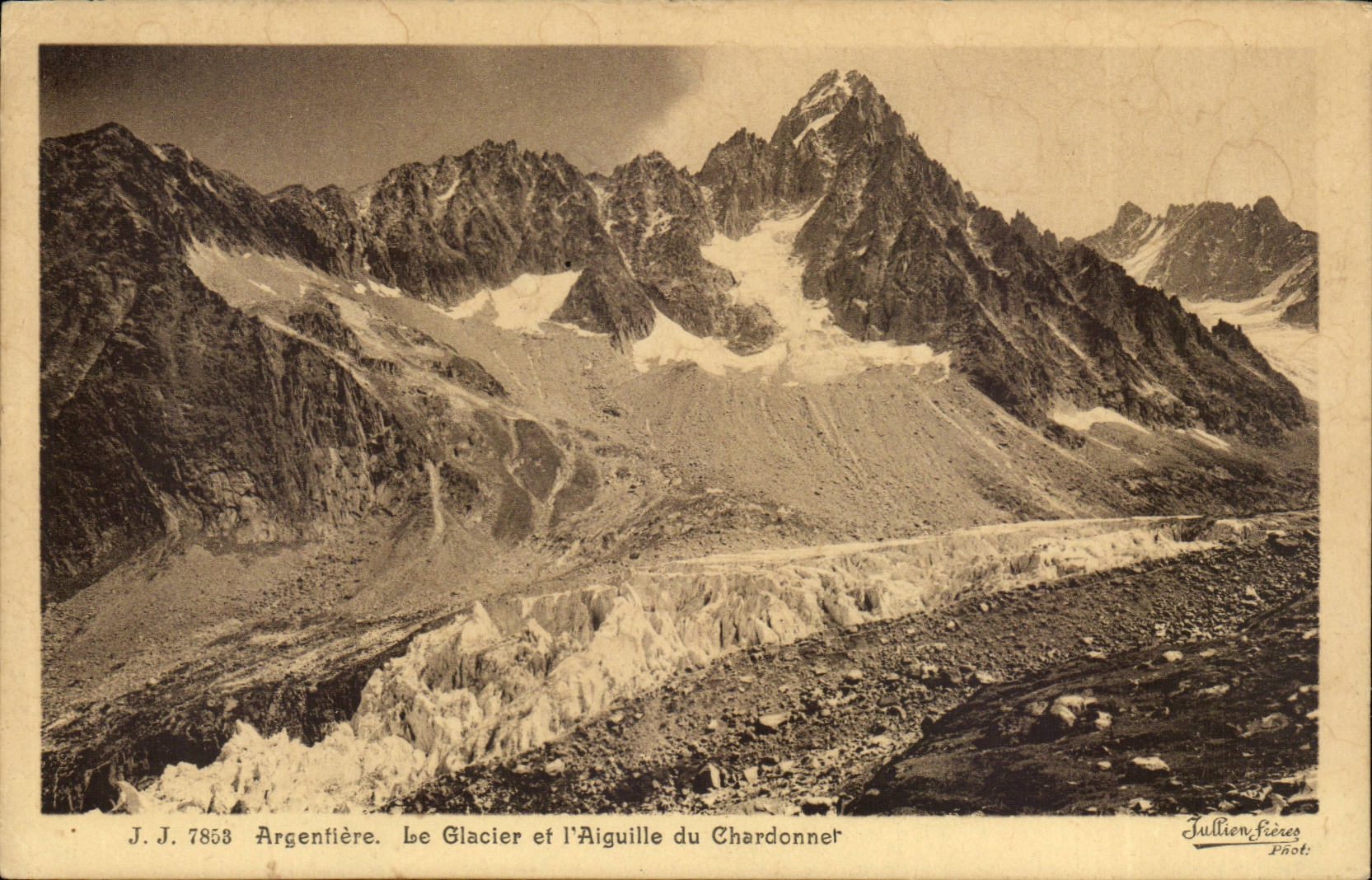 Argentiere - the Glacier and Aigille of Chardonnel - CPA