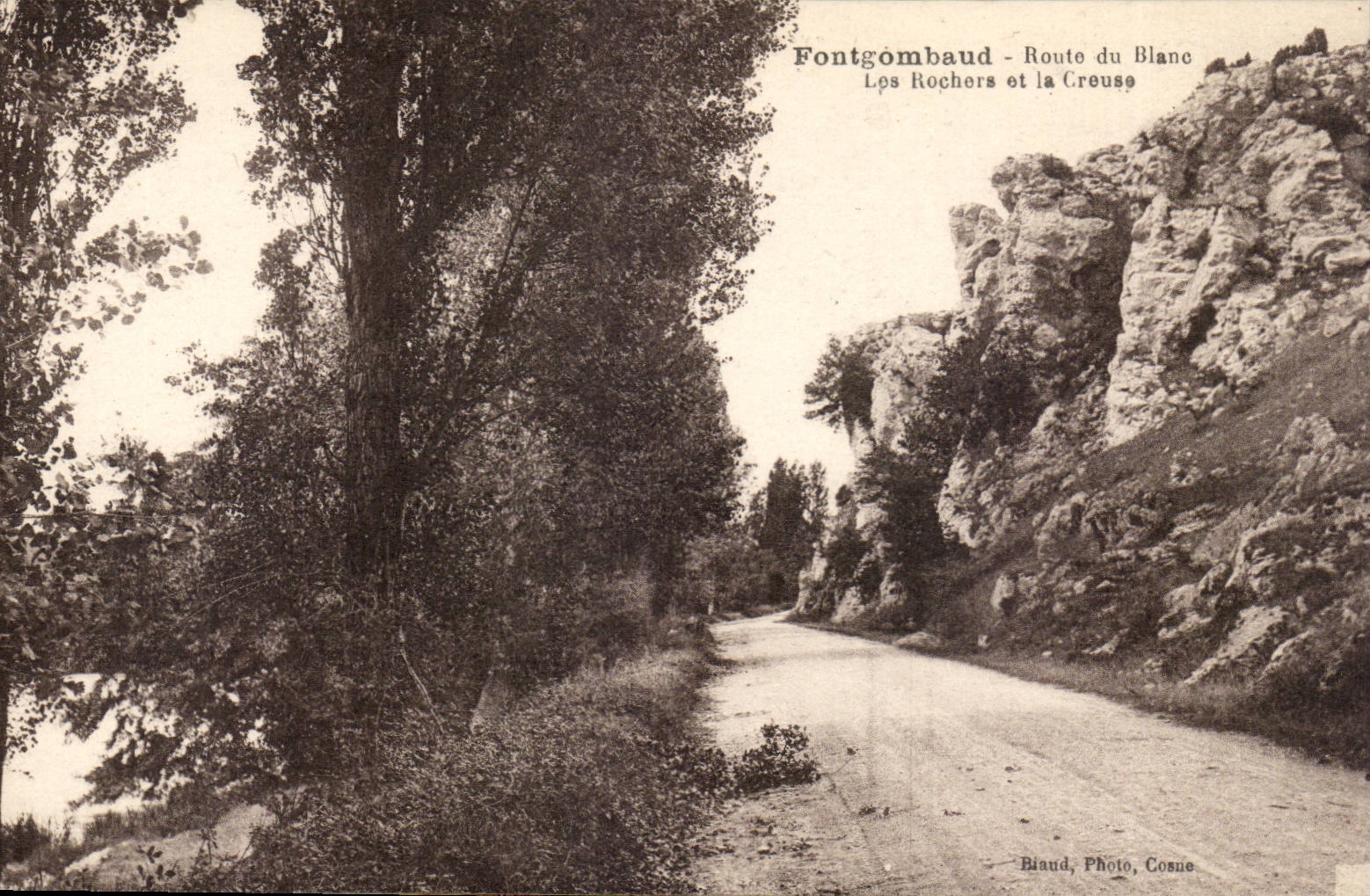 Indre - Fontgombaud Strasse der Weiss-Felsen und des hohlen - CPA