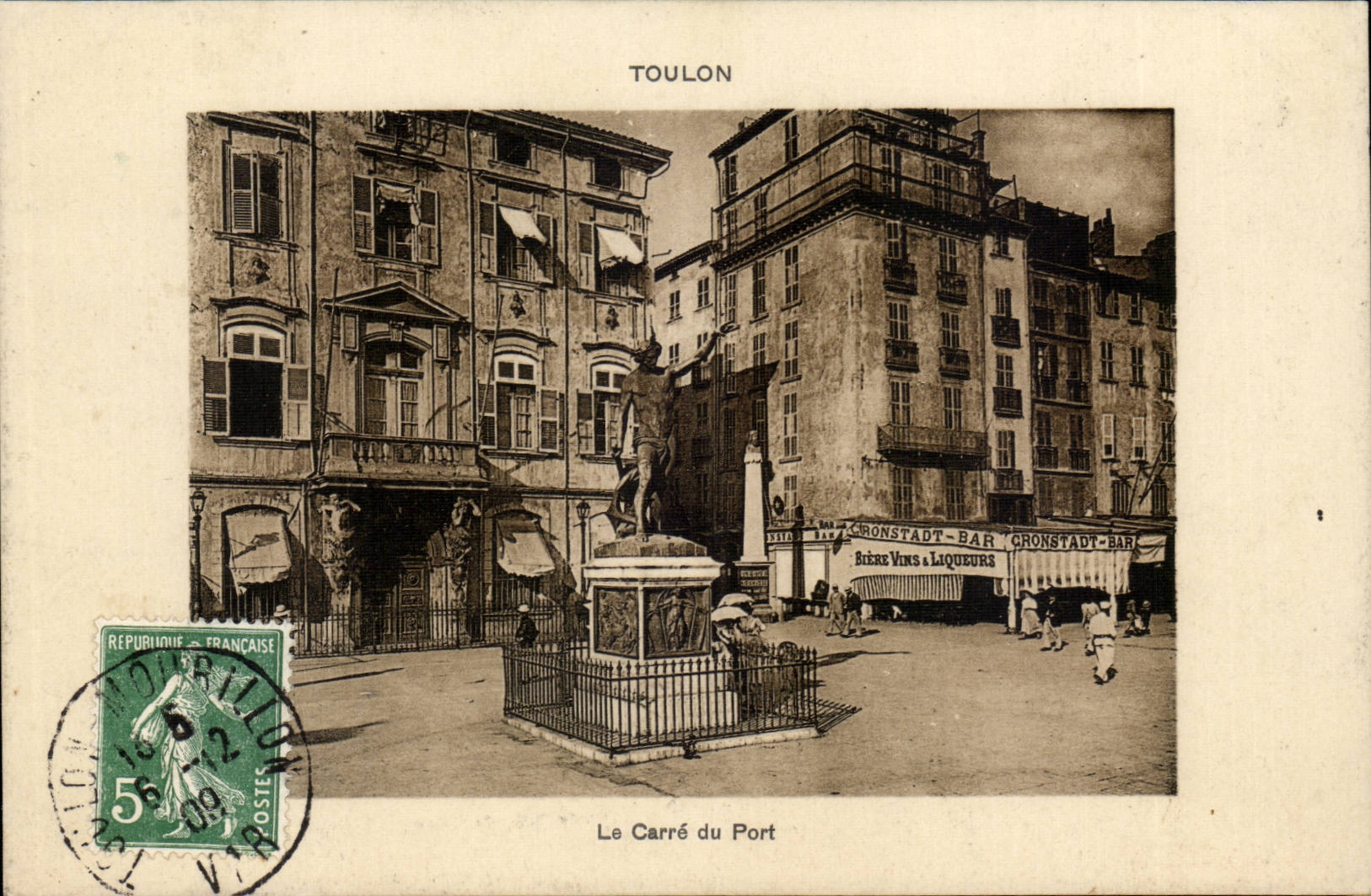 Toulon - the Cross-section of the Port - CPA