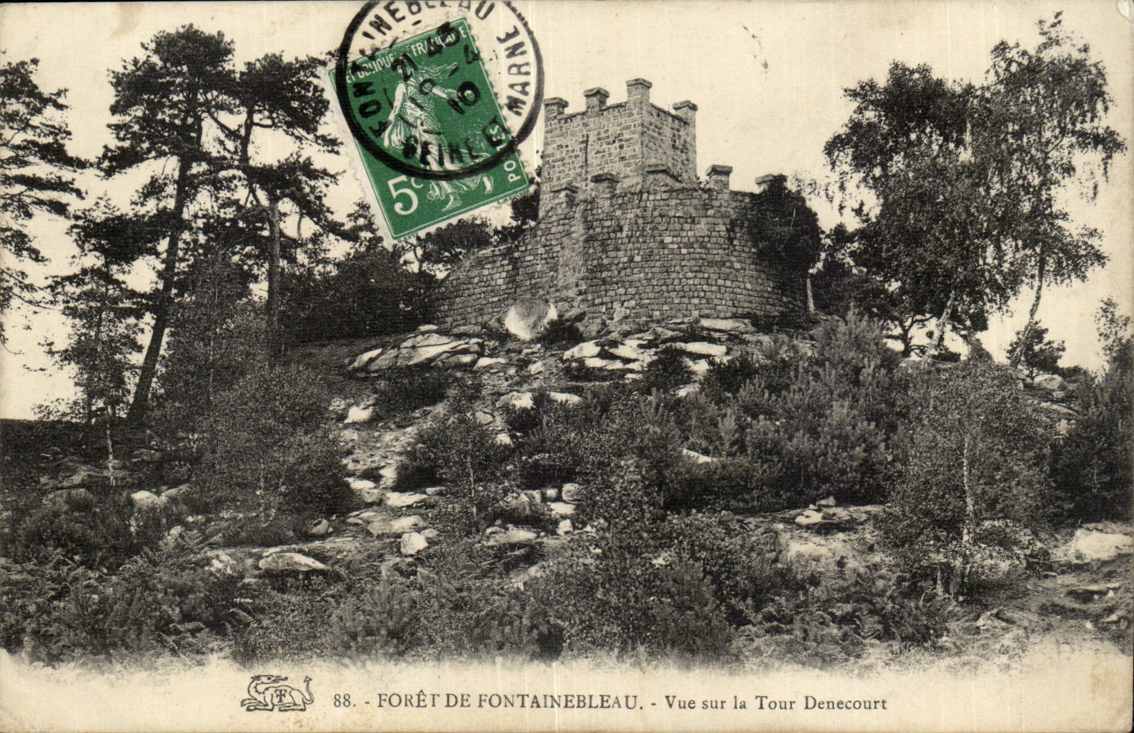 Drill of Fontainebleau CPA Seen on the Denecourt Lathe