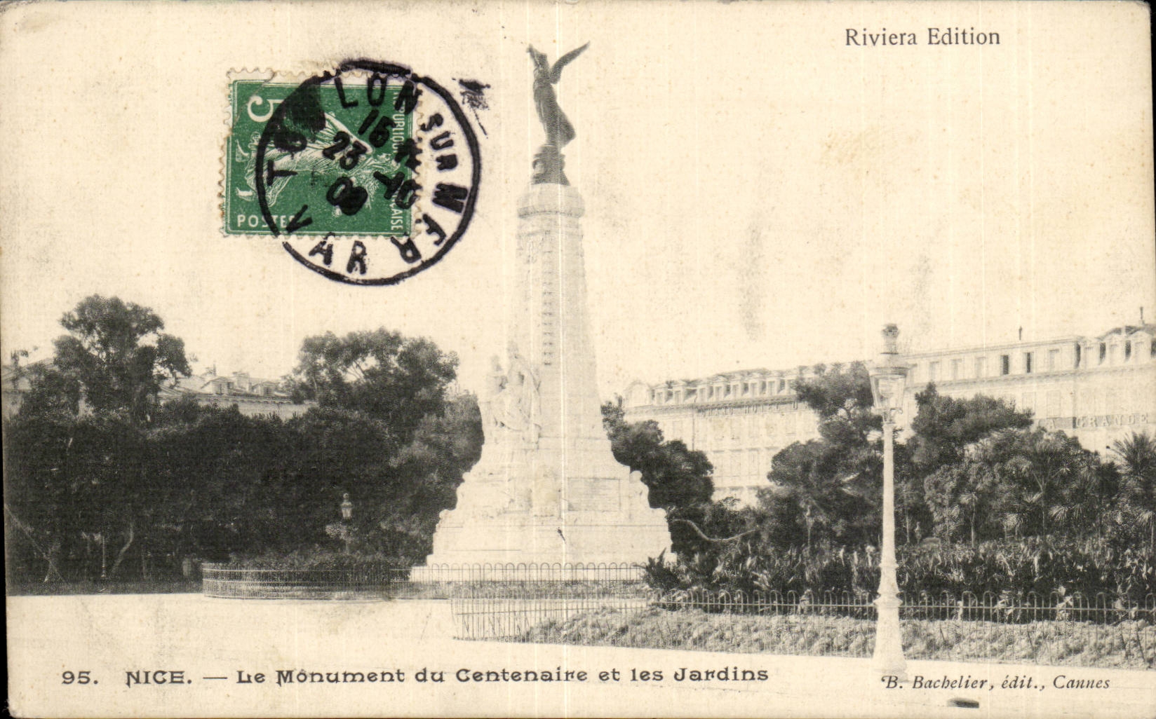 Nice CPA the monument of the centenary and gardens